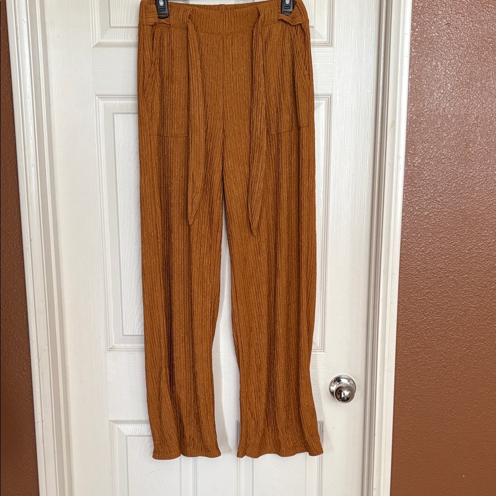 Women's Brown Wide-Leg Pants
